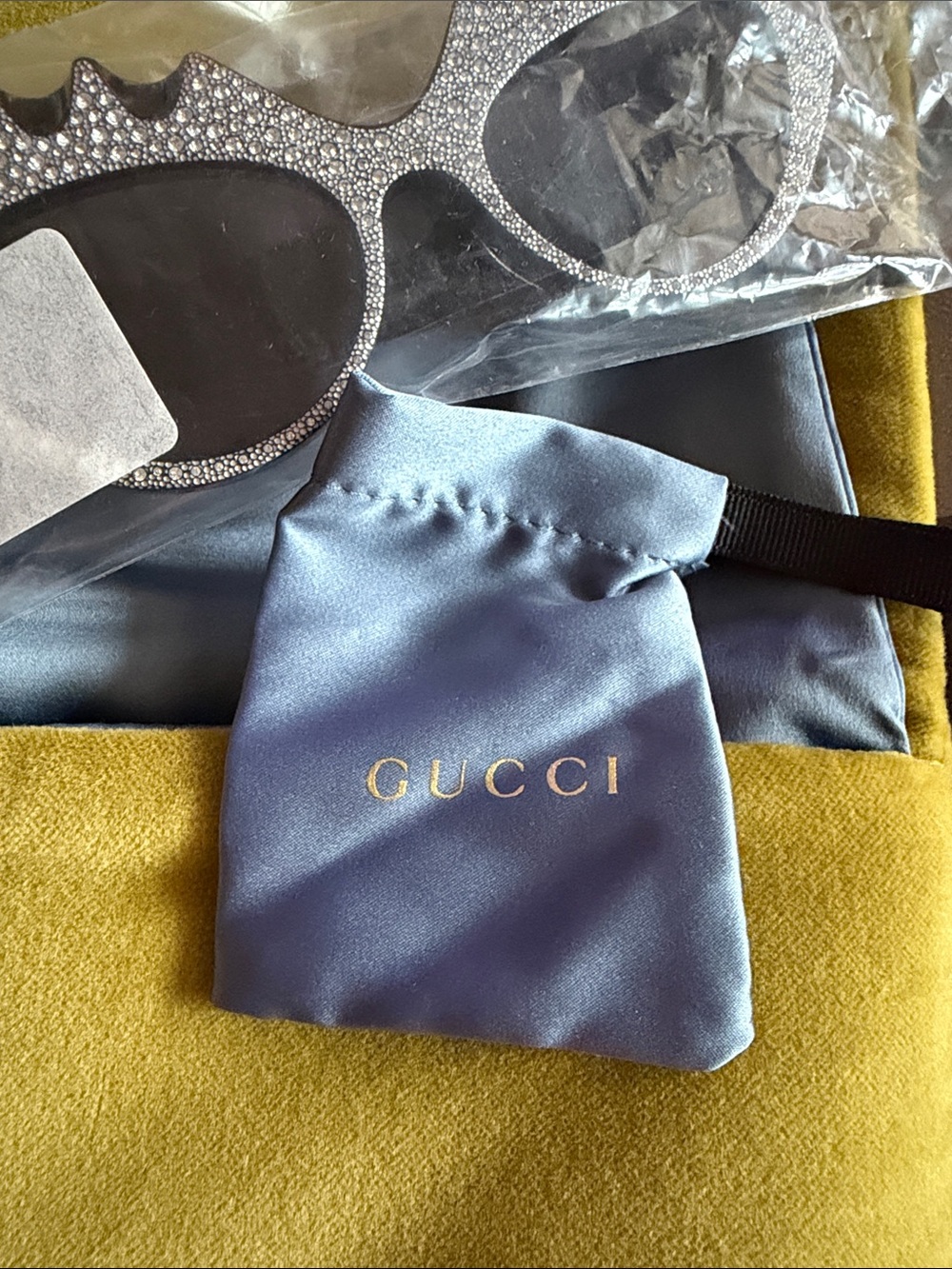 Gucci GG0781S Crystal-Embellished Black Cat-Eyed Hollywood Forever Sunglasses - Picture 14 of 14